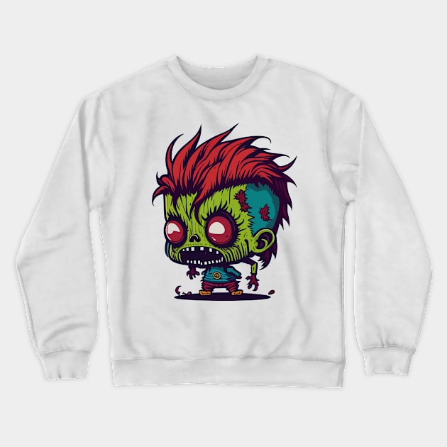 Cute Zombie Crewneck Sweatshirt by SpriteGuy95